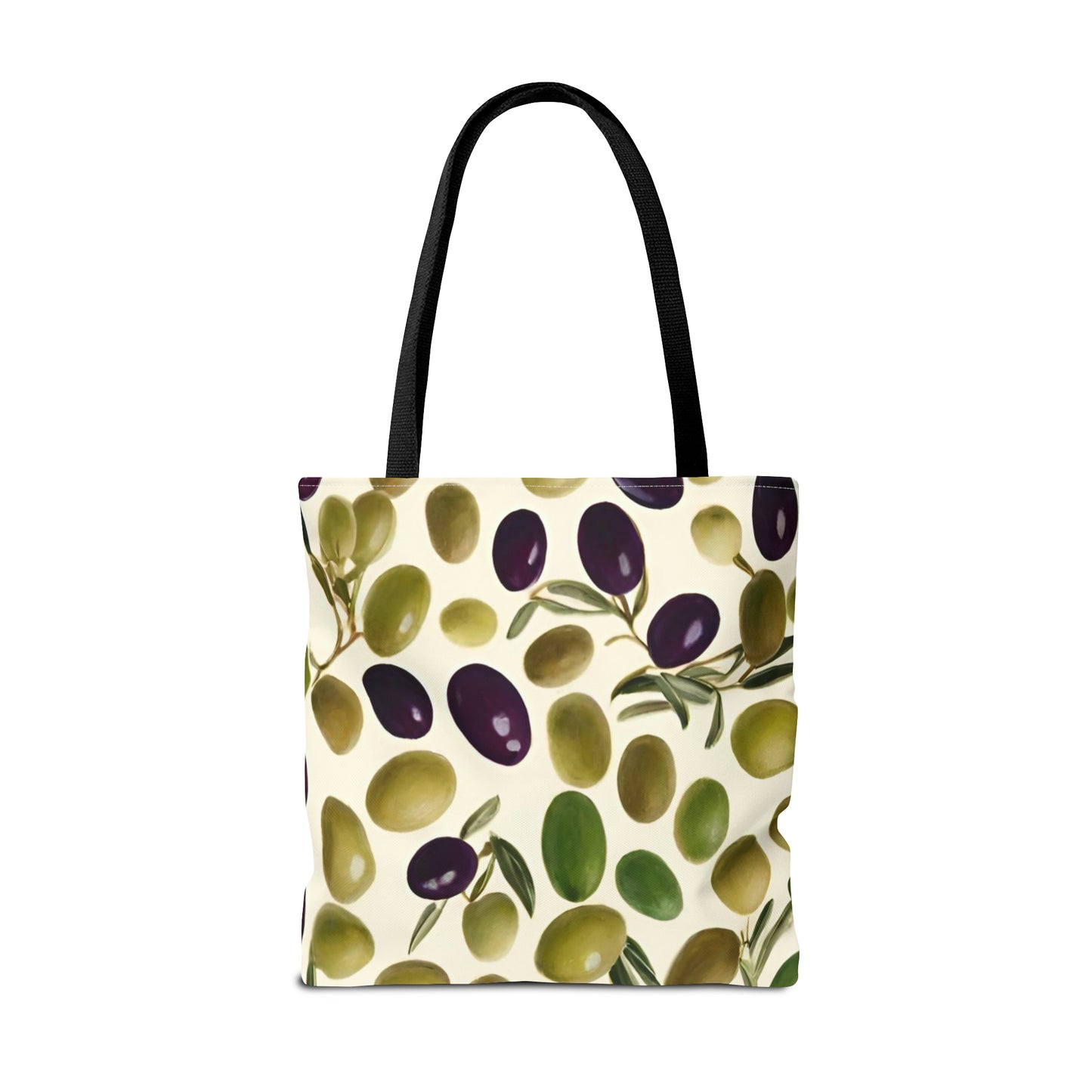 Green and Black Olives Tote Bag (AOP)