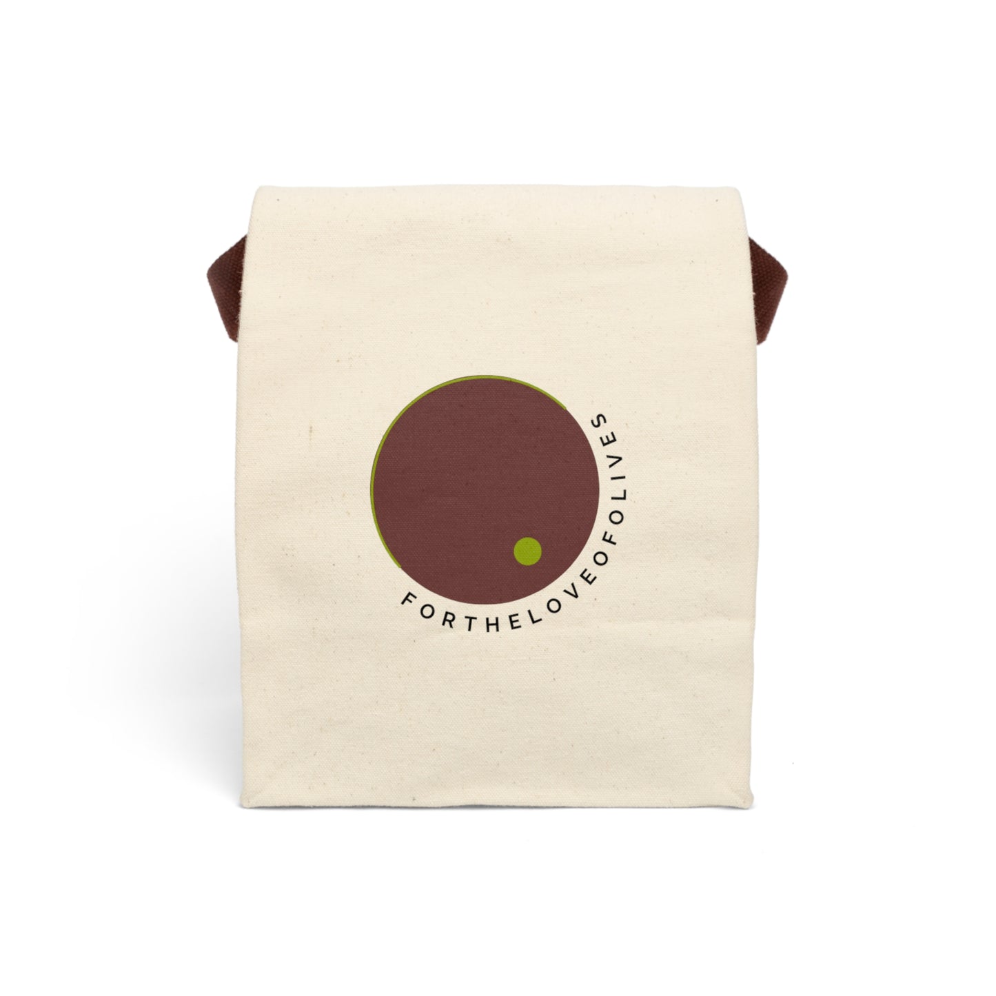 For the Love of Olives Canvas Lunch Bag With Strap