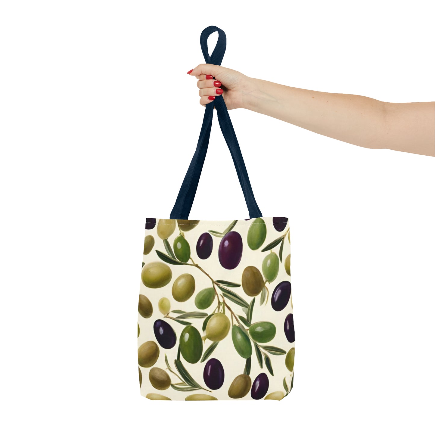 Green and Black Olives Tote Bag (AOP)