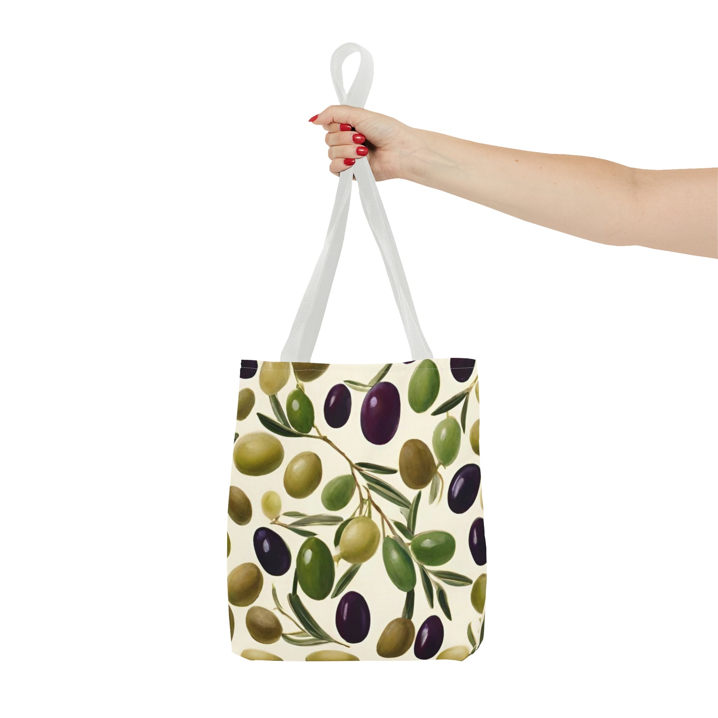 Green and Black Olives Tote Bag (AOP)