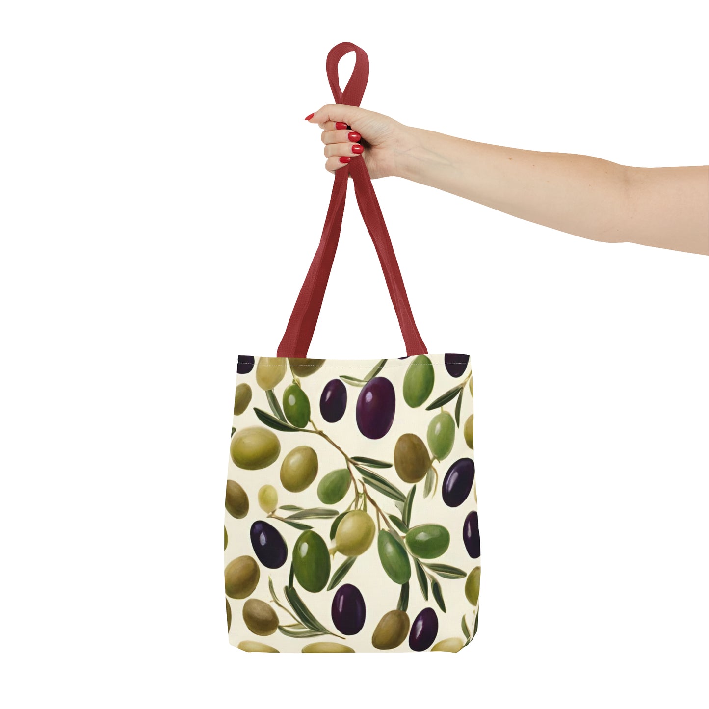 Green and Black Olives Tote Bag (AOP)