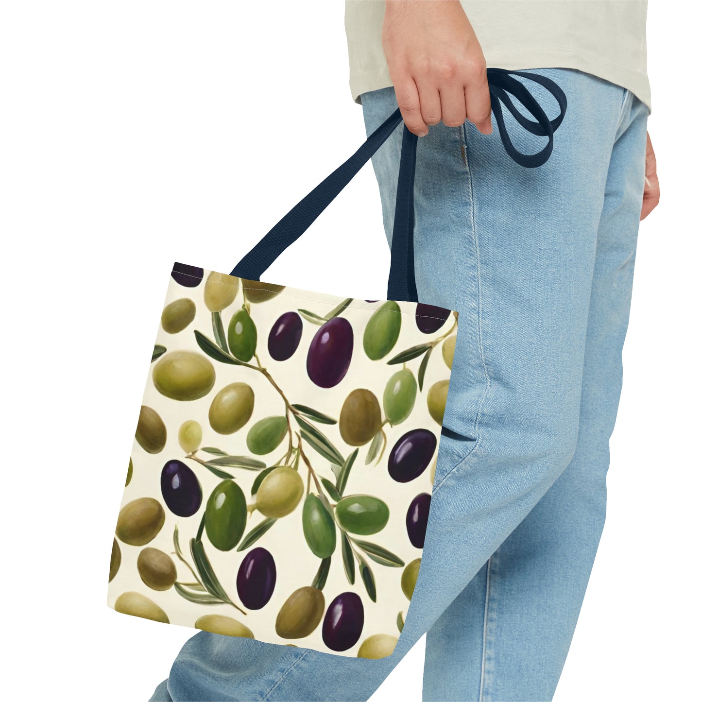 Green and Black Olives Tote Bag (AOP)