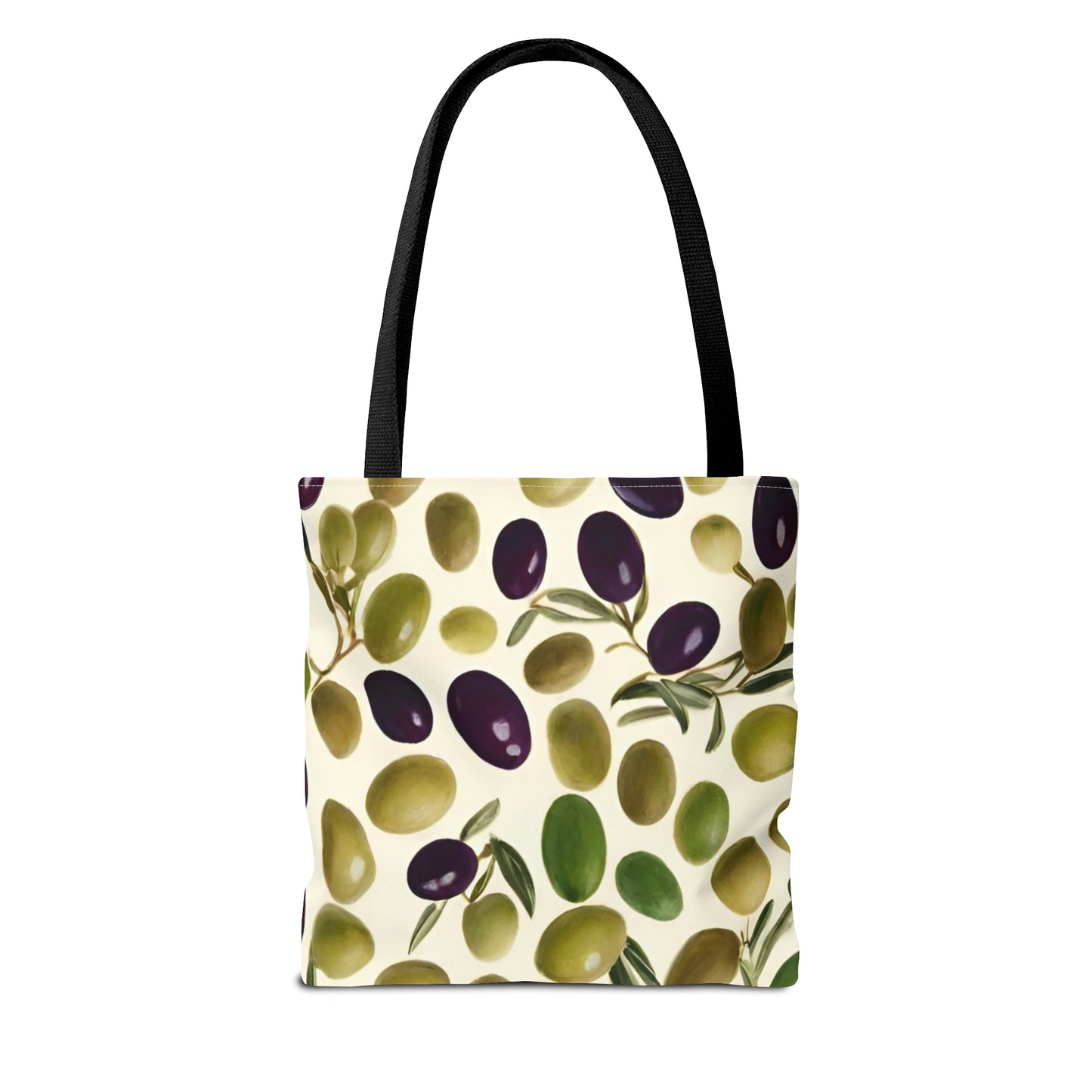 Green and Black Olives Tote Bag (AOP)