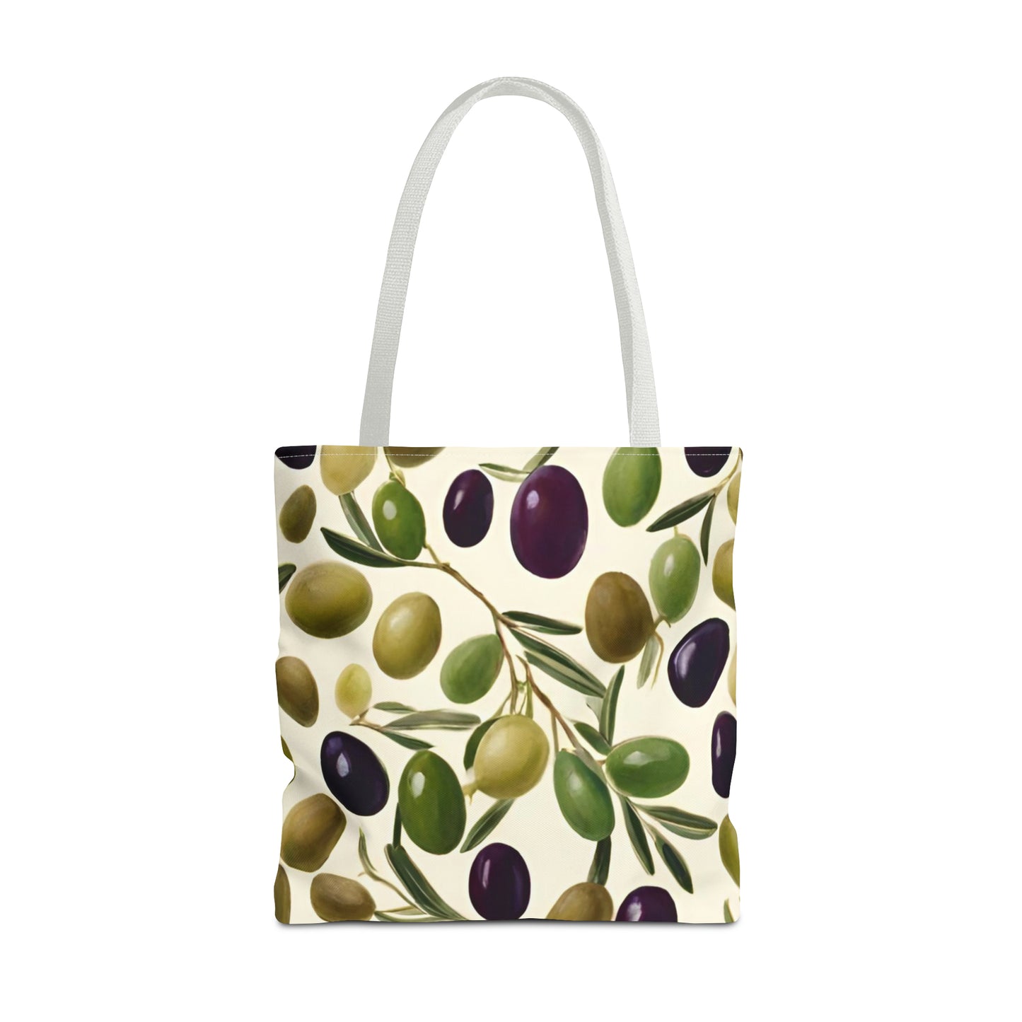 Green and Black Olives Tote Bag (AOP)