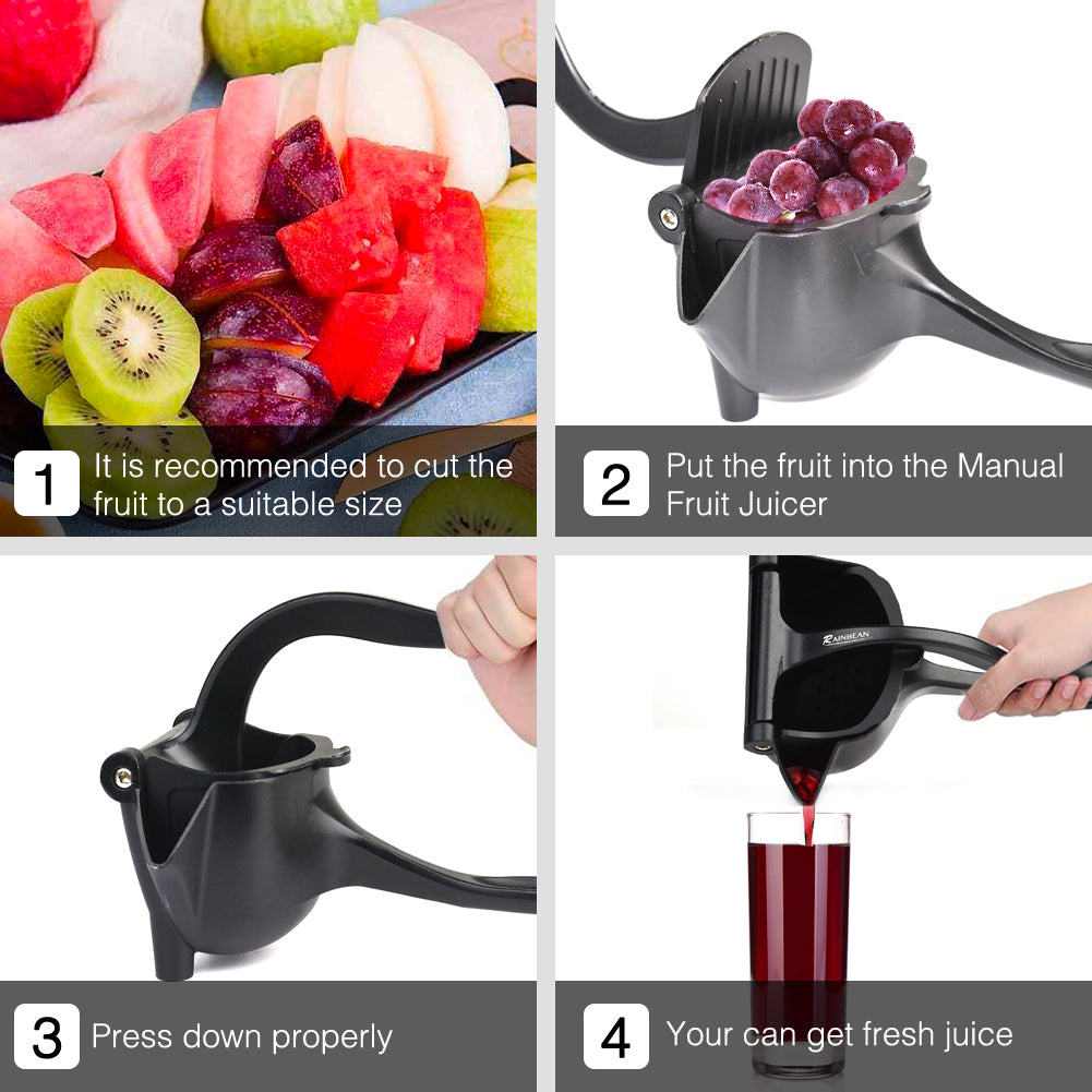 RAINBEAN Manual Citrus Juicer Hand Press Lemon Squeezer Heavy Duty Juice Metal Aluminum Alloy Squeezer For Lime Orange Fruit